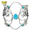 Image 1 : Acid Tested Silver Custom Made Arm Band With Turquoise Details
