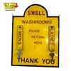 Image 1 : Vintage Hand Made Shell Washrooms Key Hanger Sign