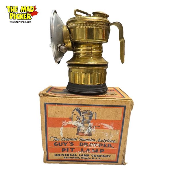 Vintage Guy's Dropper Miners Lamp With Original Box