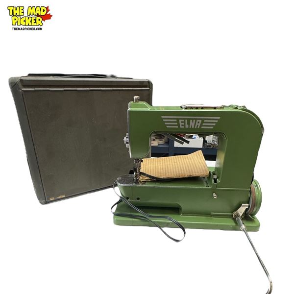 Vintage Elna Green Sewing Machine