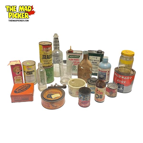 Vintage Tins & Glassware: Dorman, Beatty, Monarch, & More