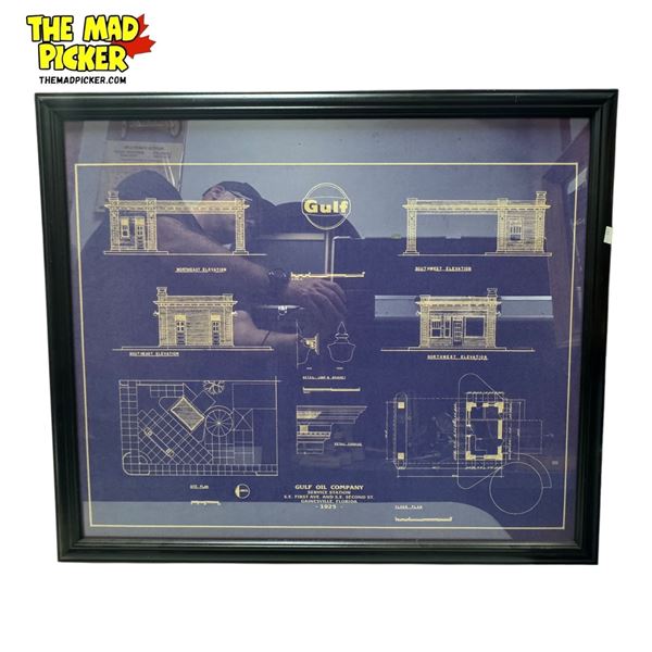 Reproduction 1925 Gulf Oil Company Blue Print