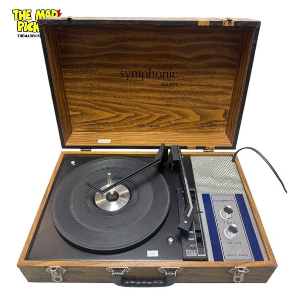 Vintage Symphonic Solid State Vinyl Record Player