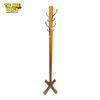 Image 2 : Antique Wooden Coat Rack With Brass Arms