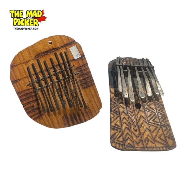 2x Vintage Handmade Finger Instruments