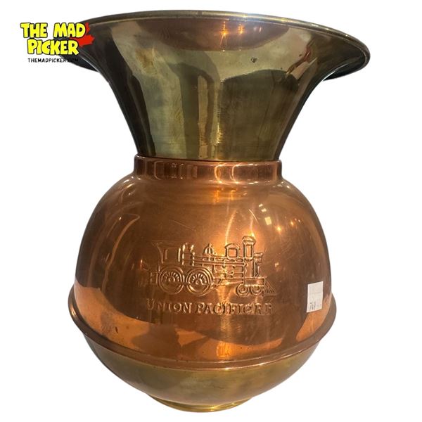 Vintage Union Pacific Rail Road Copper/Brass Spittoon