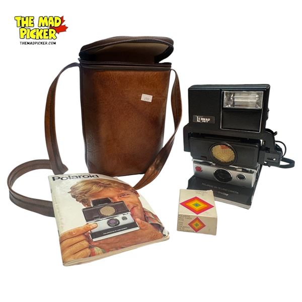 Vintage Polaroid Camera With Carrying Case