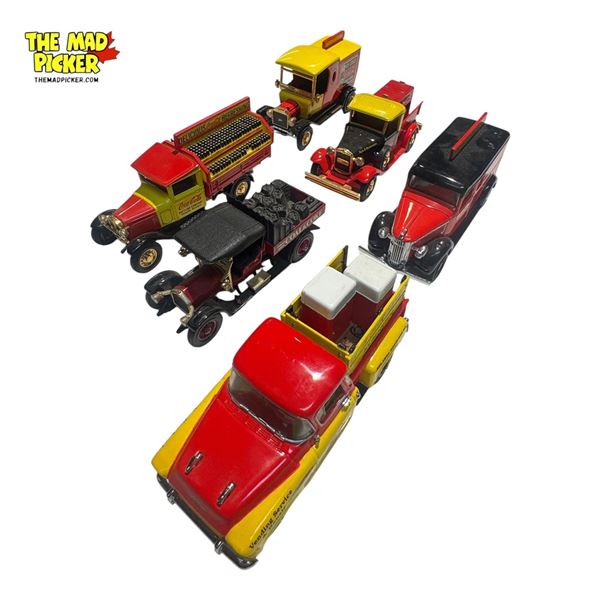 6x Coca-Cola Die Cast Cars