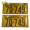 Image 1 : Pair OF 1933 Alberta License Plates