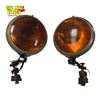 Image 1 : Pair Of Vintage Appleton Electric Lorraine Model 75 Orange Glass Car Lights