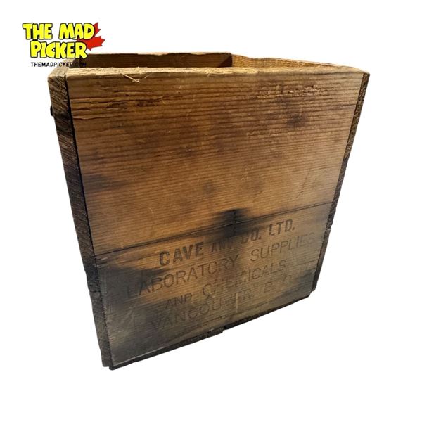 Vintage Cave & Co. Laboratory Supplies & Chemicals Wooden Crate