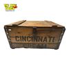 Image 1 : Vintage Cincinnati Cream Wooden Crate With Front Drop Locking Feature