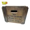 Image 4 : Vintage Cincinnati Cream Wooden Crate With Front Drop Locking Feature