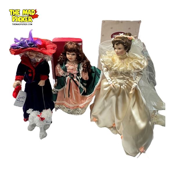 3x Vintage Dolls: Ashton-Drake, D'Anton Jos, & Duck House