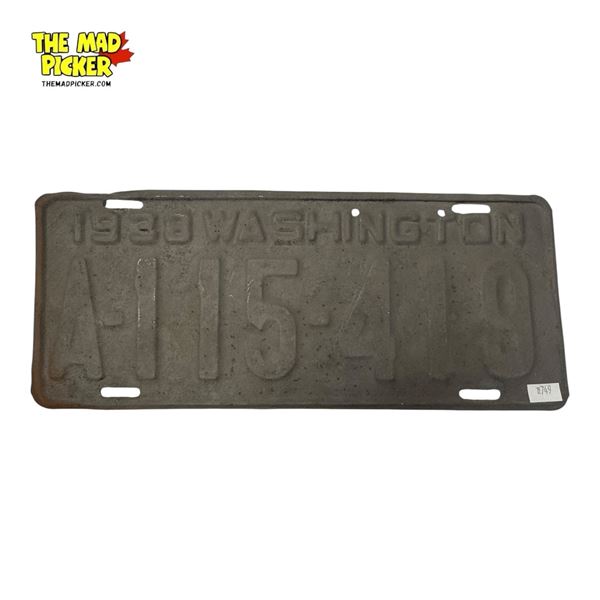 1938 Washington License Plate