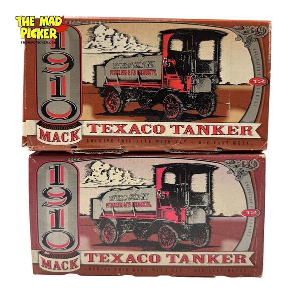 2x Vintage Texaco Tanker Coin Banks