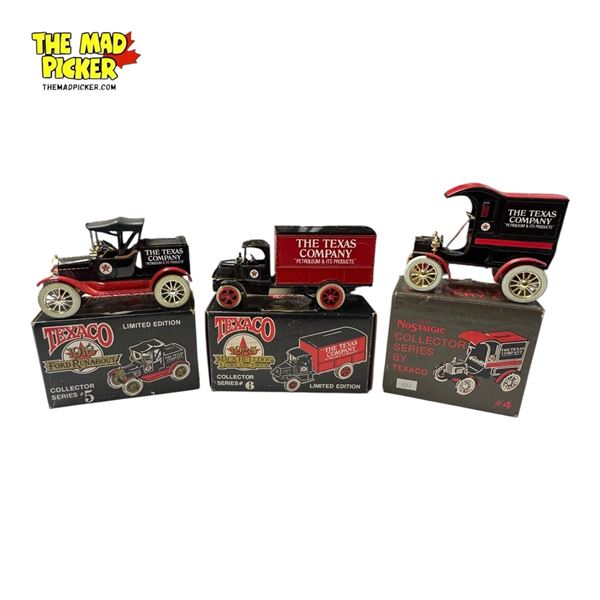 3x Vintage Texaco Coin Banks