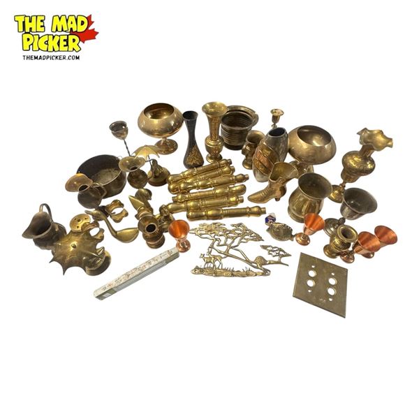 Large Collection Of Assorted Brassware