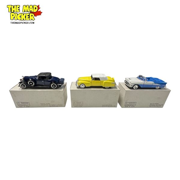 3x The National Motor Museum Mint Die Cast Cars