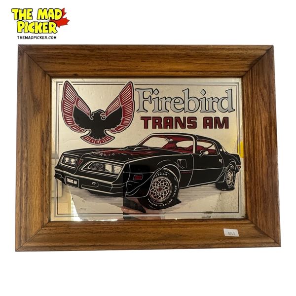 Vintage Firebird Trans Am Mirror Back Advertising Sign