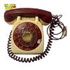 Image 1 : Vintage Red & Ivory Rotary Dial Desk Phone