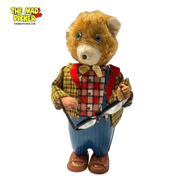 Vintage 7" Tin Toy Bear - Key Wound