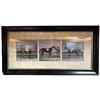 Image 1 : 3 Vintage Equestrian Prints in a Single Frame - 46" x 24"