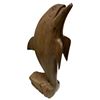 Image 2 : Hand Carved Wood Turtle and Dolphin - Dolphin is 12" Tall
