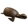 Image 3 : Hand Carved Wood Turtle and Dolphin - Dolphin is 12" Tall