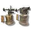 Image 1 : 2 Vintage Gas Blow Torches - Brass with Wood Handles