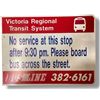 Image 1 : Vintage Victoria Regional Transit System Bus Sign
