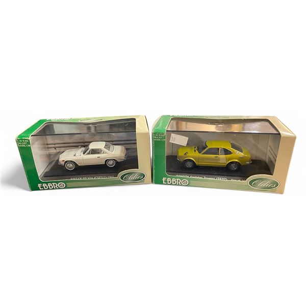 2x Ebbro 1:43 Scale Die Cast Model Cars: Sprinter Trueno & Nissan Silvia