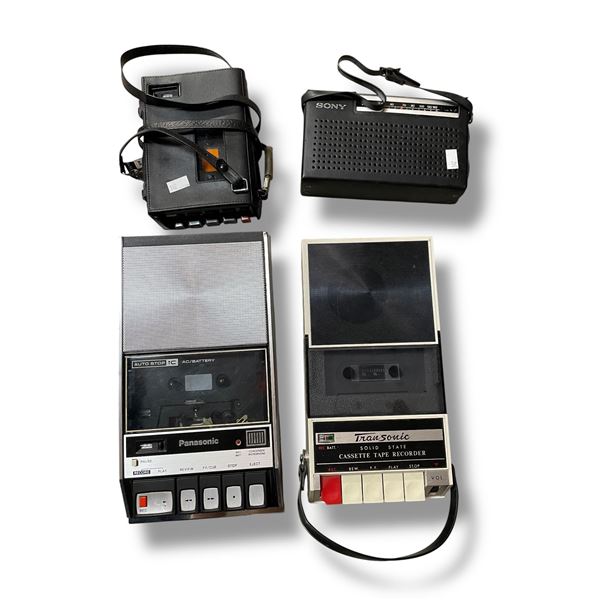 Vintage Electronics: Sony Radio & 3x Cassette Recorders
