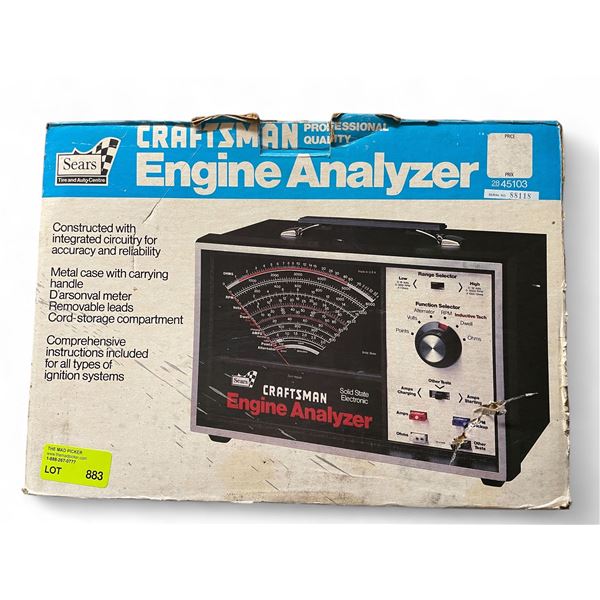 Vintage Craftsman Engine Analyzer With Original Box