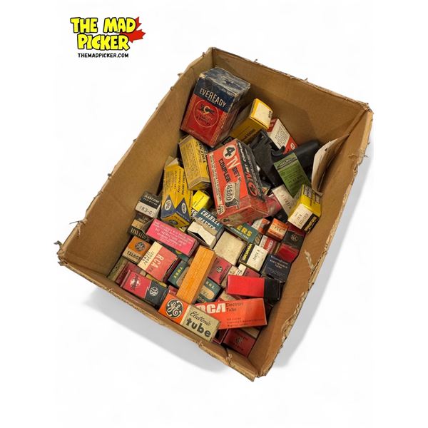 Assorted Vintage Radio Tubes: Eveready, GE, RCA, & More