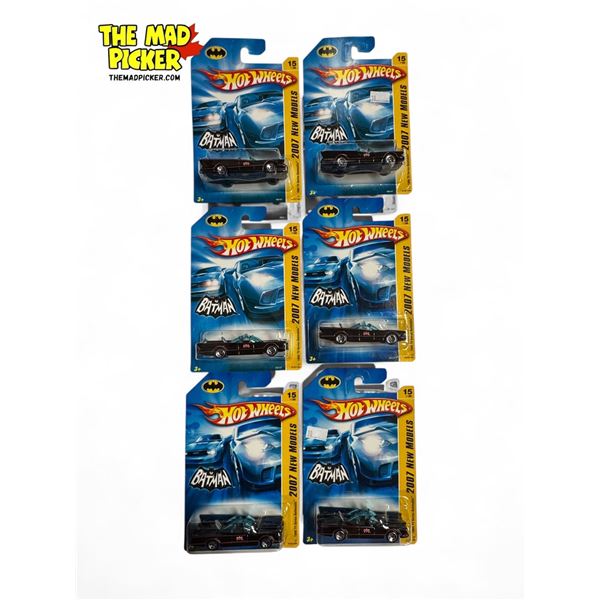 6x Hot Wheels 2007 New Models Batmobiles