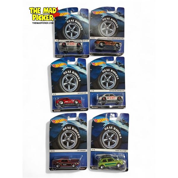 6x Hot Wheels Real Riders Cars