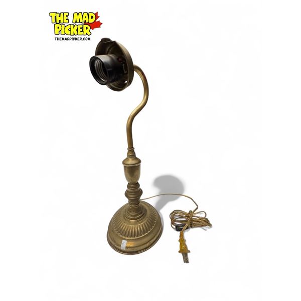 Vintage Brass Gooseneck Table Lamp