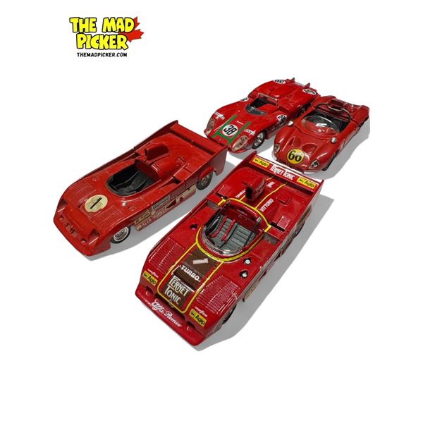 4x Alfa Romeo Die Cast Model Cars : Metro, Solido, Mercury