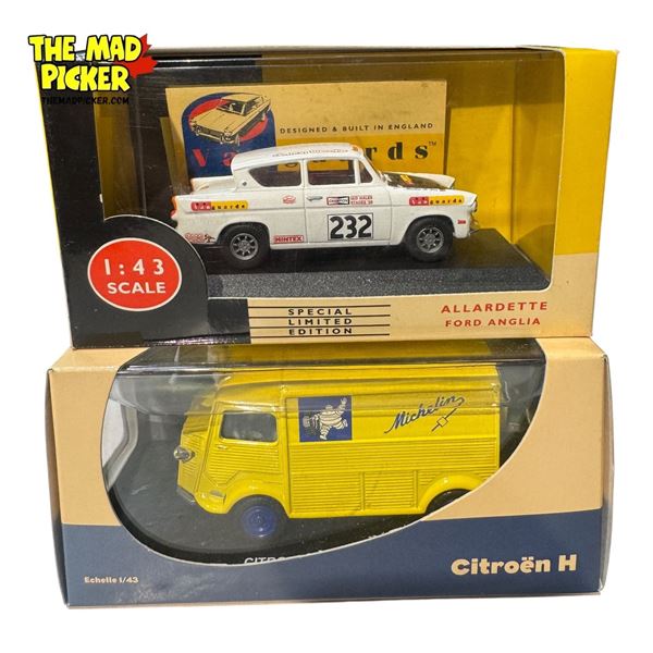 2x Collectible Die Cast Toy Cars: Allardette Ford Amglia & Citroen H