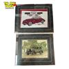 Image 1 : 2x Vintage Needle Point Car Art