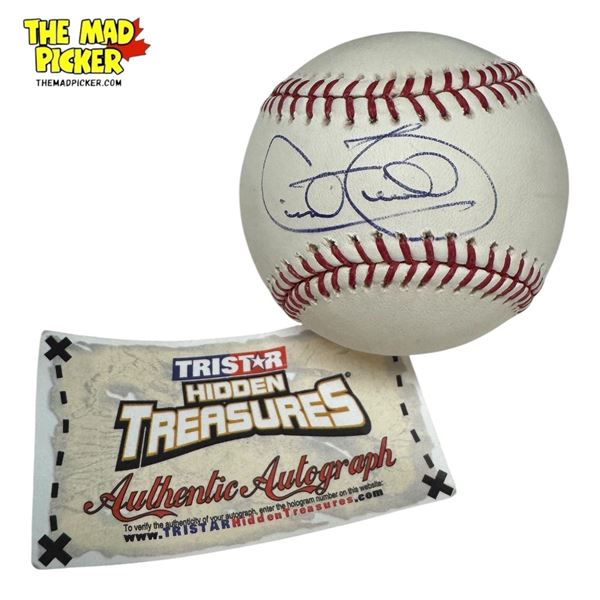 Tristar Hidden Treasures Cecil Fielder Autographed Baseball With Coa Sticker