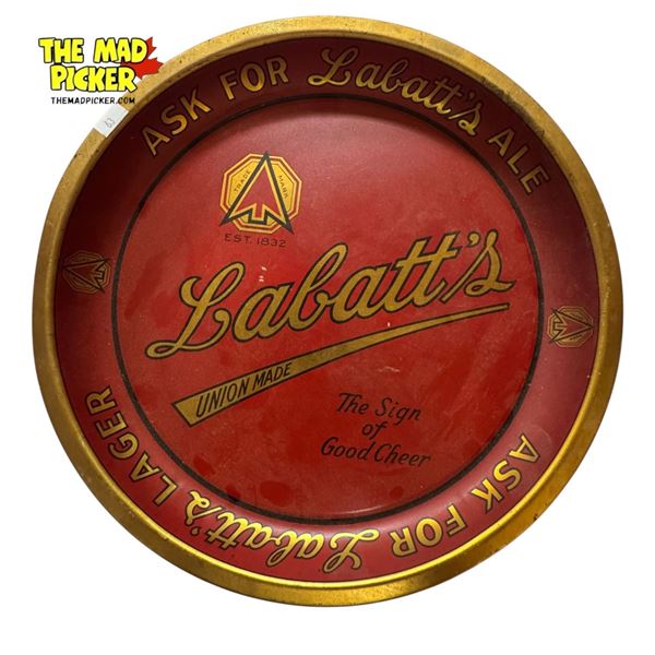 Vintage Labatt's Beer Advertising Metal Tray
