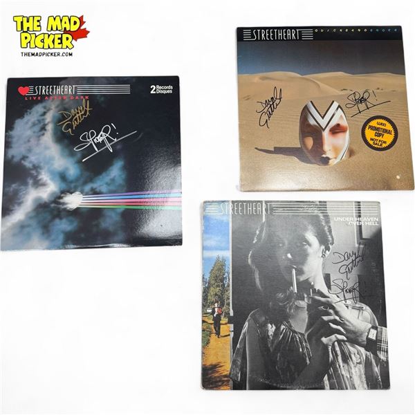 3x Vintage Autographed Sweetheart Vinyl Records