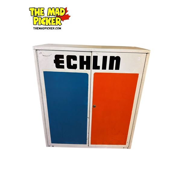 Vintage Echlin 2 Door Metal Cabinet With Key