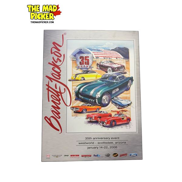 2006 Barrett-Jackson 35th Anniversary Event Advertising Poster On Board