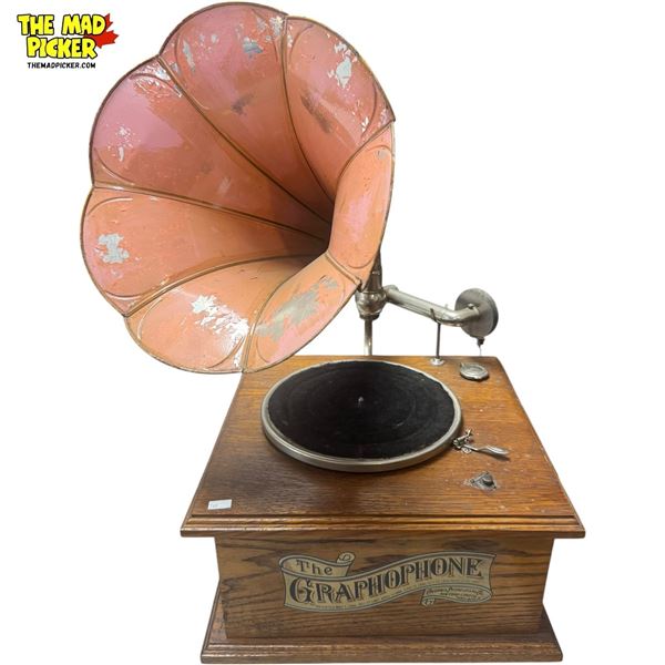 Vintage Columbia Phonograph "The Graphophone" Record Player