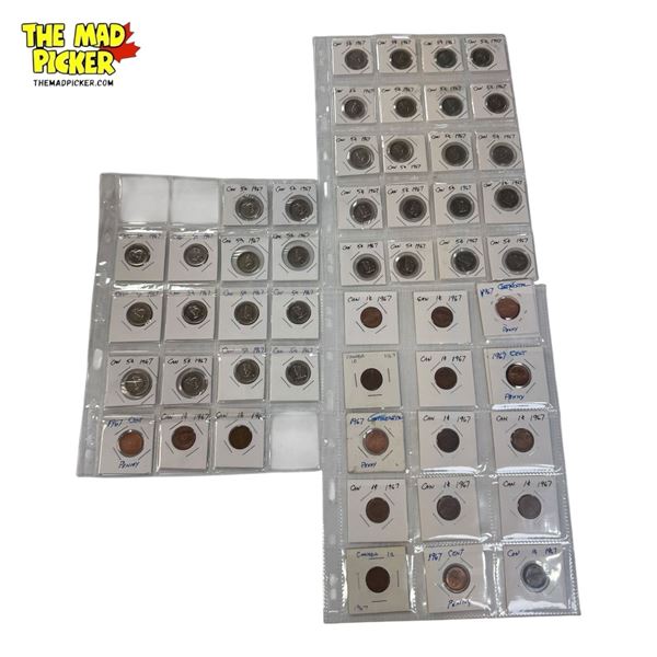 1967 Canadian Animal Head Nickels & Pennies