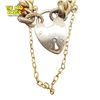 Image 2 : Vintage 9kt Gold Heart Locking Clasp On 18k Rolled Gold Bracelet
