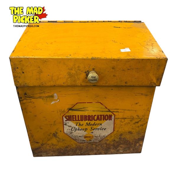 Vintage Shellubrication Metal Container Full Of Service Manuals